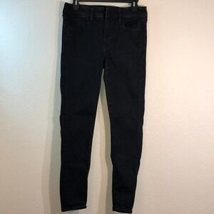 American Eagle Outfitters Womens Black Skinny Jeans Stretch Size 8